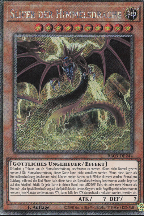 Slifer der Himmelsdrache (V.1) RA03-DE244 Platinum Secret Rare Deutsch