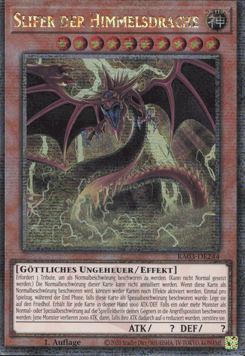 Slifer der Himmelsdrache (V.2) RA03-DE244 Quarter Century Secret Rare Deutsch
