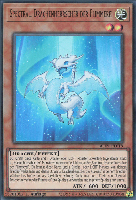 Spectral, Drachenherrscher der Flimmerei ALIN-DE018 Ultra Rare Deutsch