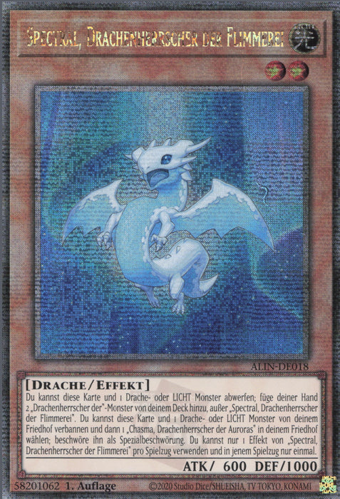 Spectral, Drachenherrscher der Flimmerei (V.2) ALIN-DE018 Quarter Century Secret Rare Deutsch