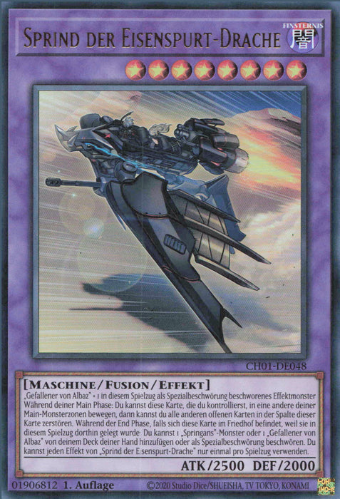 Sprind der Eisenspurt-Drache CH01-DE048 Ultra Rare Deutsch