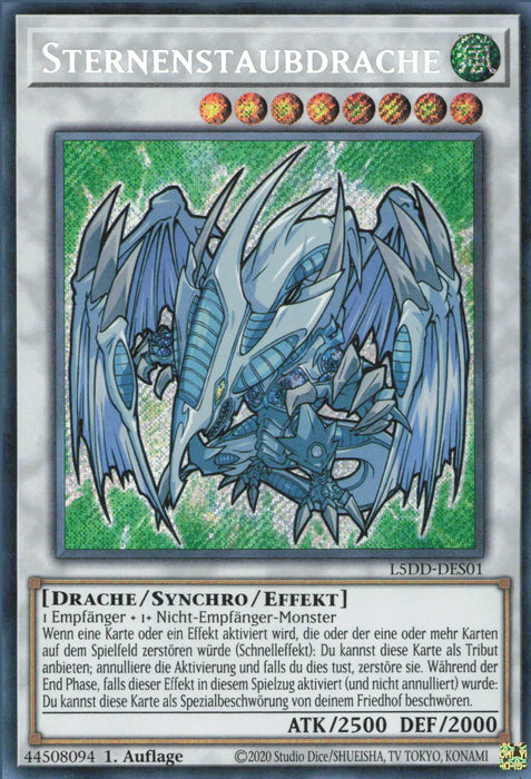 Sternenstaubdrache (V.1) L5DD-DES01 Secret Rare Deutsch