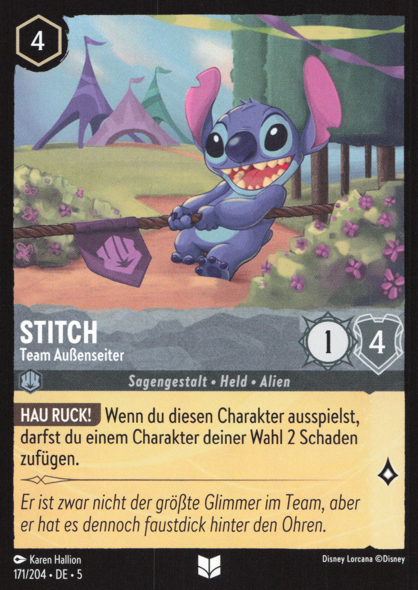 Alle Stitch Charakterkarten in Disney Lorcana