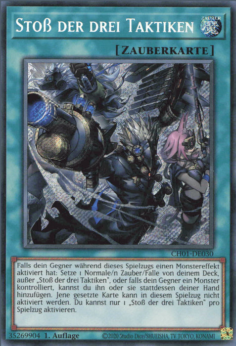 Stoß der drei Taktiken (V.1) CH01-DE030 Ultra Rare Deutsch
