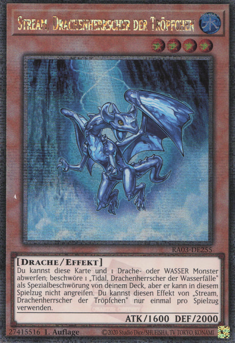 Stream, Drachenherrscher der Tröpfchen (V.2) RA03-DE255 Quarter Century Secret Rare Deutsch