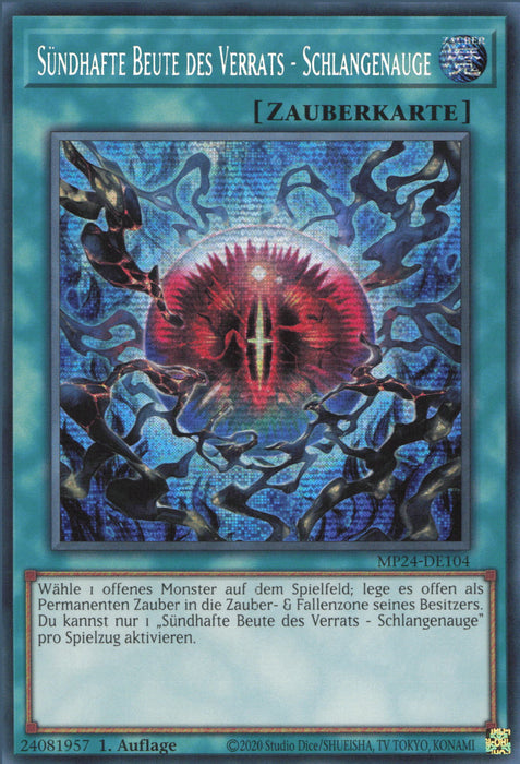 Sündhafte Beute des Verrats - Schlangenauge MP24-DE104 Secret Rare Deutsch