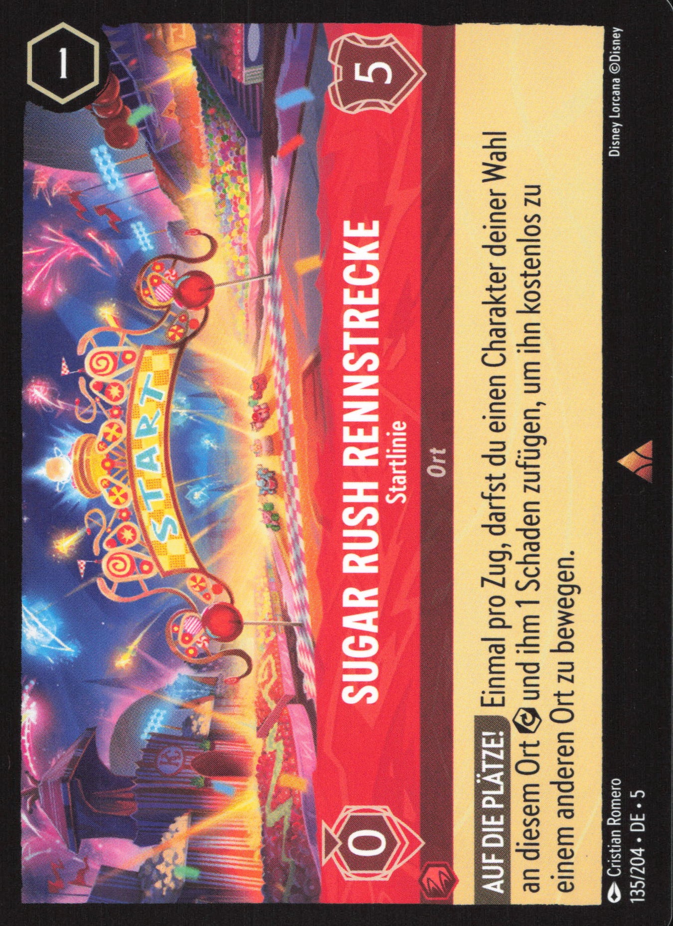 Alle Sugar Rush Rennstrecke Charakterkarten in Disney Lorcana