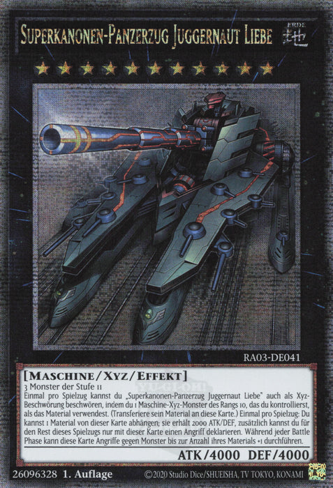 Superkanonen-Panzerzug Juggernaut Liebe (V.5) RA03-DE041 Quarter Century Secret Rare Deutsch