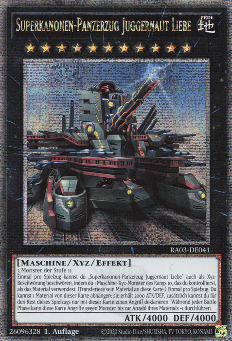 Superkanonen-Panzerzug Juggernaut Liebe (V.6) RA03-DE041 Quarter Century Secret Rare Deutsch