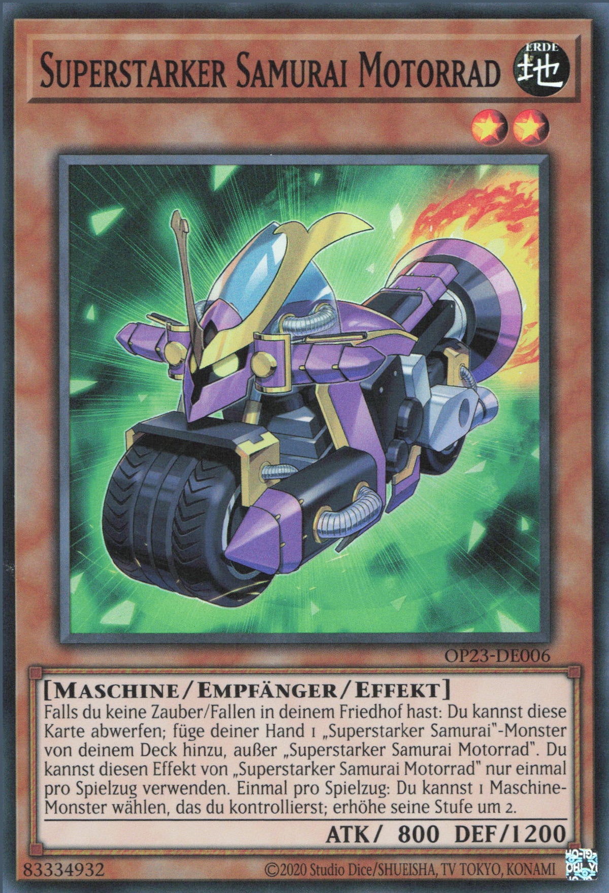 DUEA-DE011 Superstarker Samurai Blauer Streiter - 1. Auflage Sammelkarte Mit Original Gwindi Schutzhülle