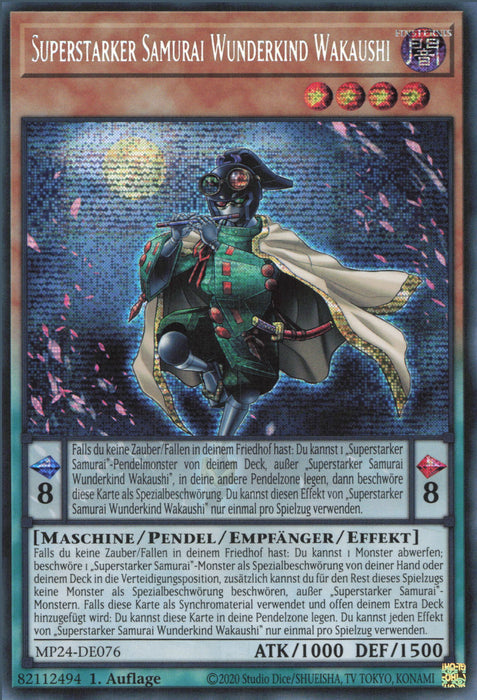 Superstarker Samurai Wunderkind Wakaushi MP24-DE076 Secret Rare Deutsch