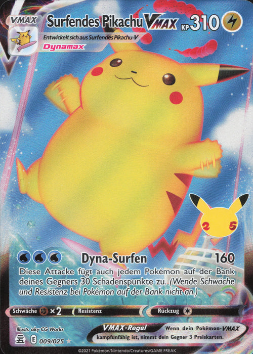 Surfendes Pikachu VMAX CEL-009 Ultra Rare Deutsch