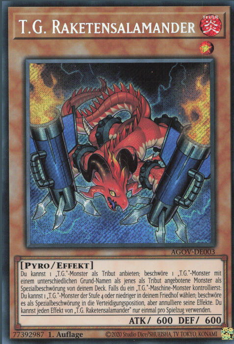 T.G. Raketensalamander (V.1) AGOV-DE003 Secret Rare