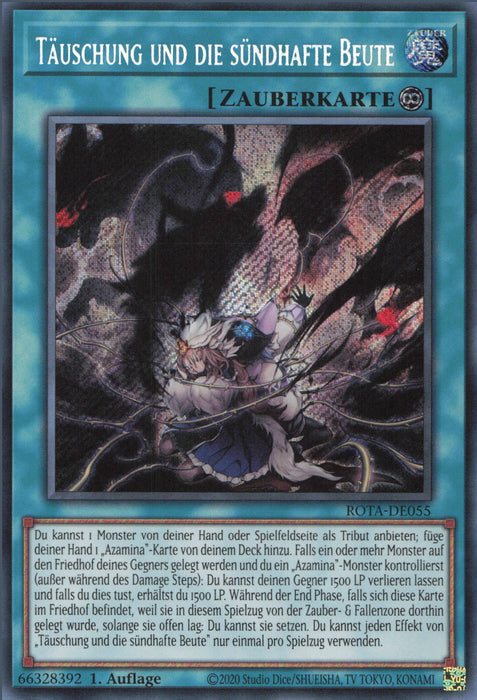 Täuschung und die sündhafte Beute (V.1) ROTA-DE055 Secret Rare Deutsch