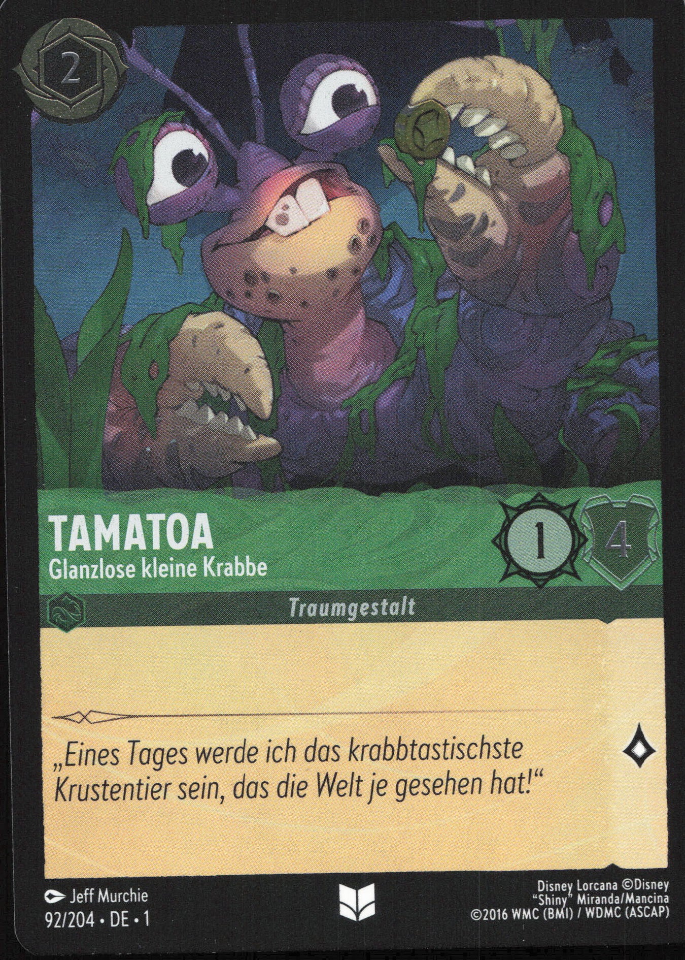 Alle Tamatoa Charakterkarten in Disney Lorcana