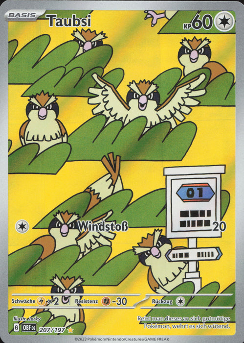 Taubsi OBF-207 Illustration Rare Deutsch