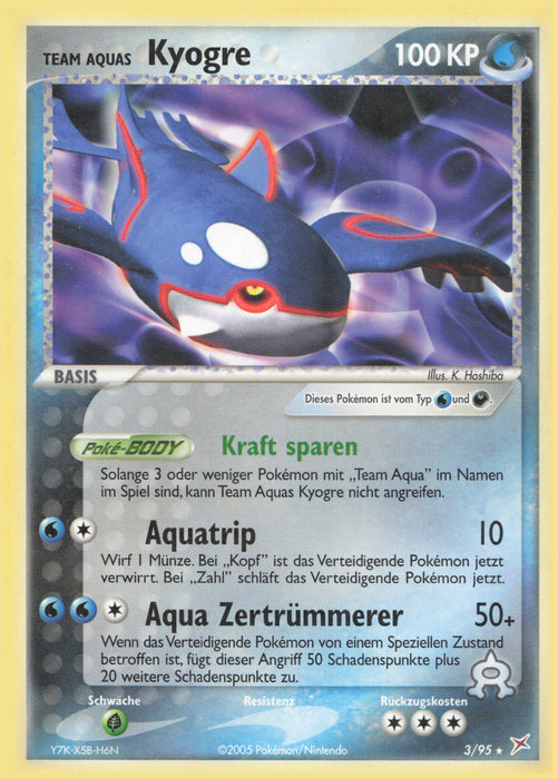 Team Aquas Kyogre MA-3 Holo Rare Deutsch