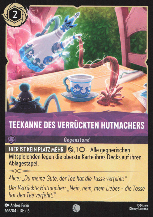 Teekanne des verrückten Hutmachers 6AZS-066 Common Deutsch