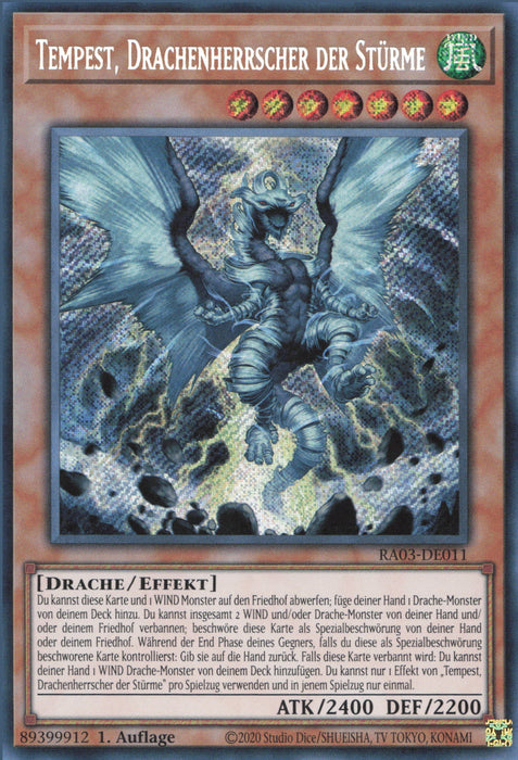 Tempest, Drachenherrscher der Stürme (V.3) RA03-DE011 Secret Rare Deutsch