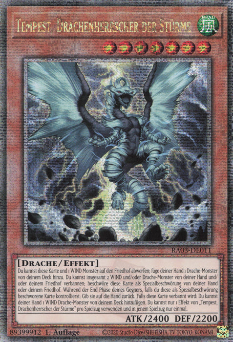Tempest, Drachenherrscher der Stürme (V.5) RA03-DE011 Quarter Century Secret Rare Deutsch