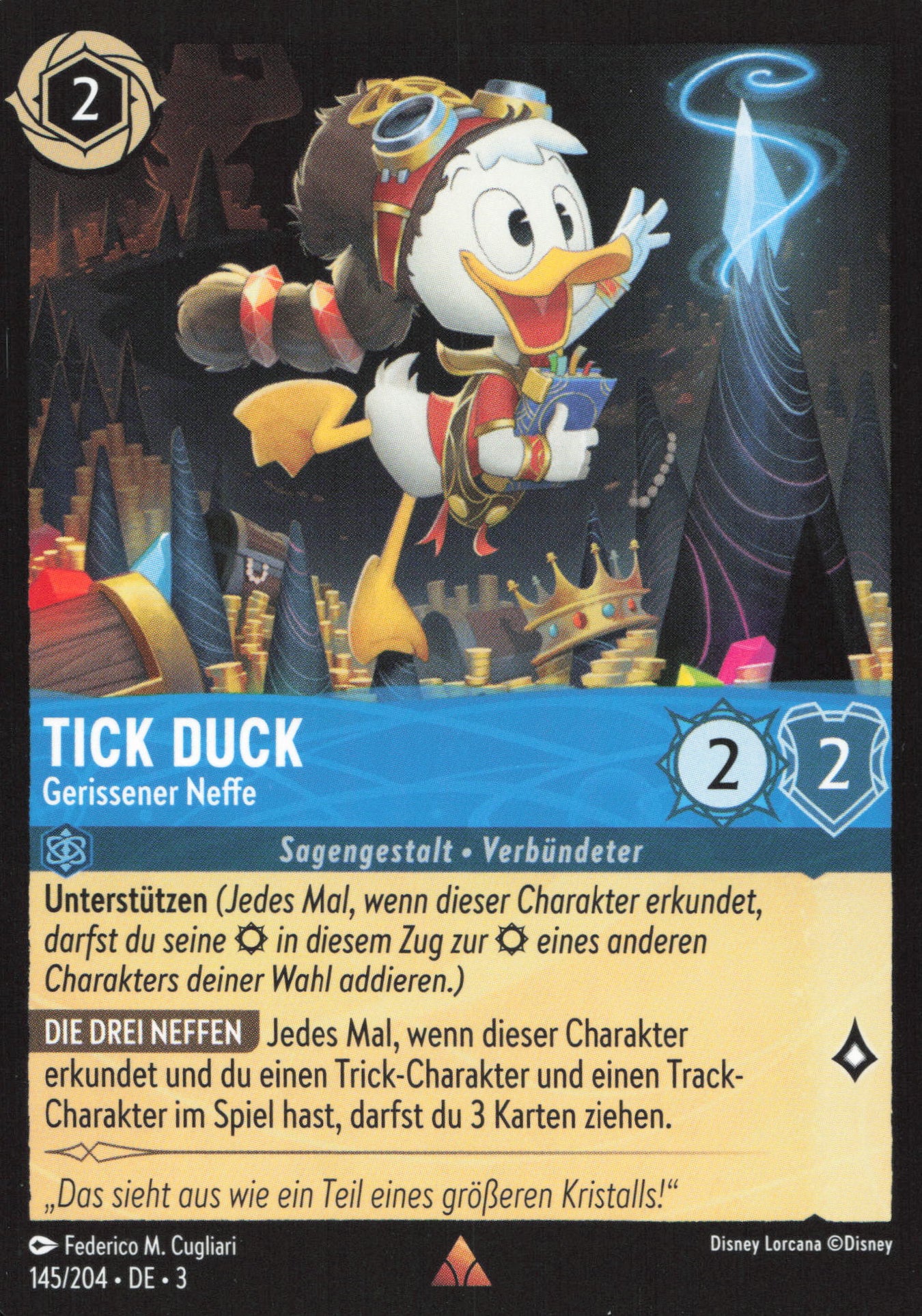 Alle Tick Duck Charakterkarten in Disney Lorcana