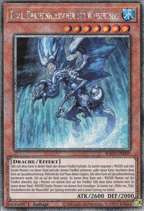 Tidal, Drachenherrscher der Wasserfälle (V.4) RA03-DE009 Platinum Secret Rare Deutsch