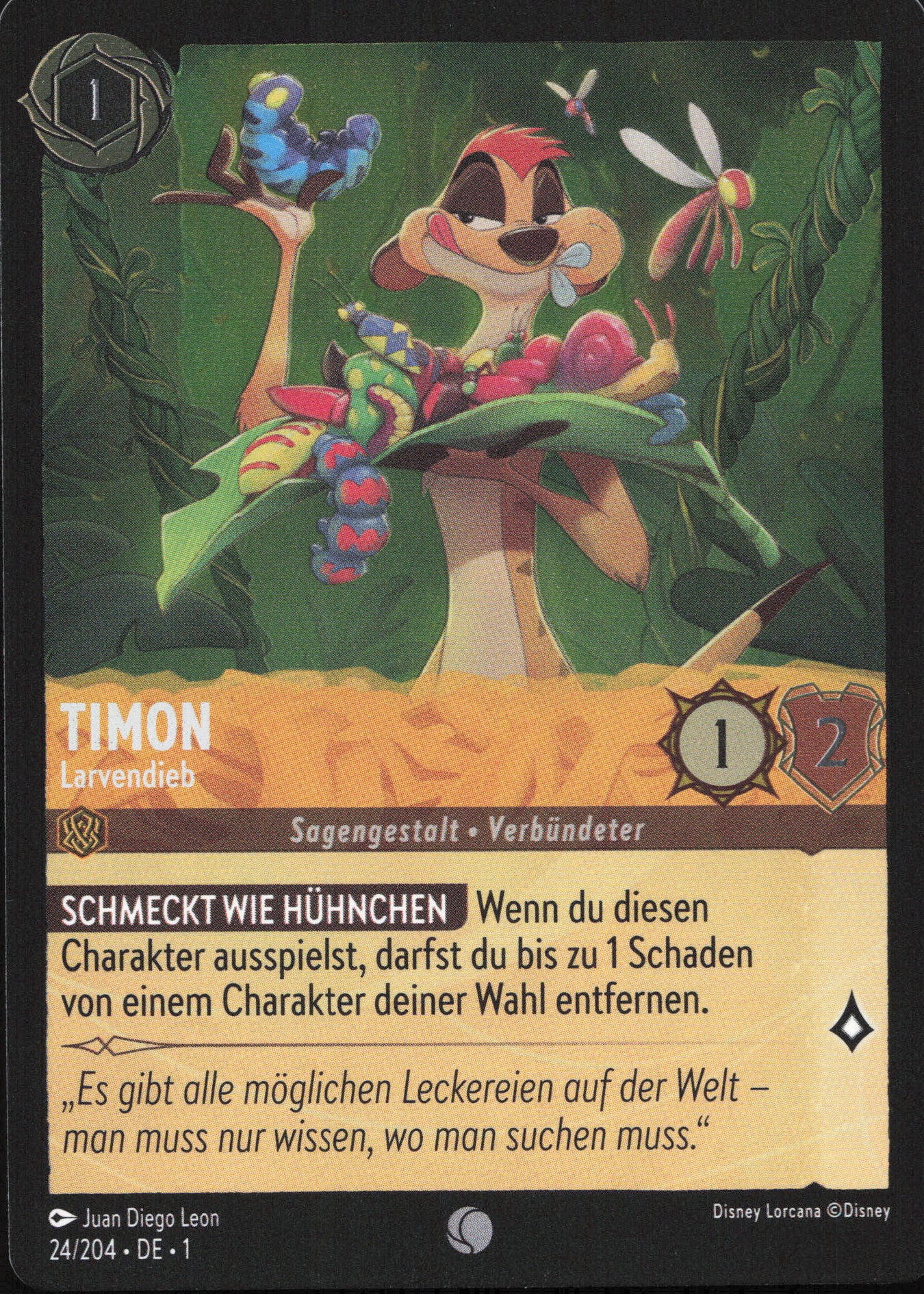 Alle Timon Charakterkarten in Disney Lorcana
