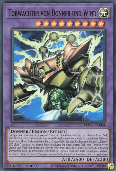 Torwächter von Donner und Wind MAZE-DE004 Super Rare Deutsch
