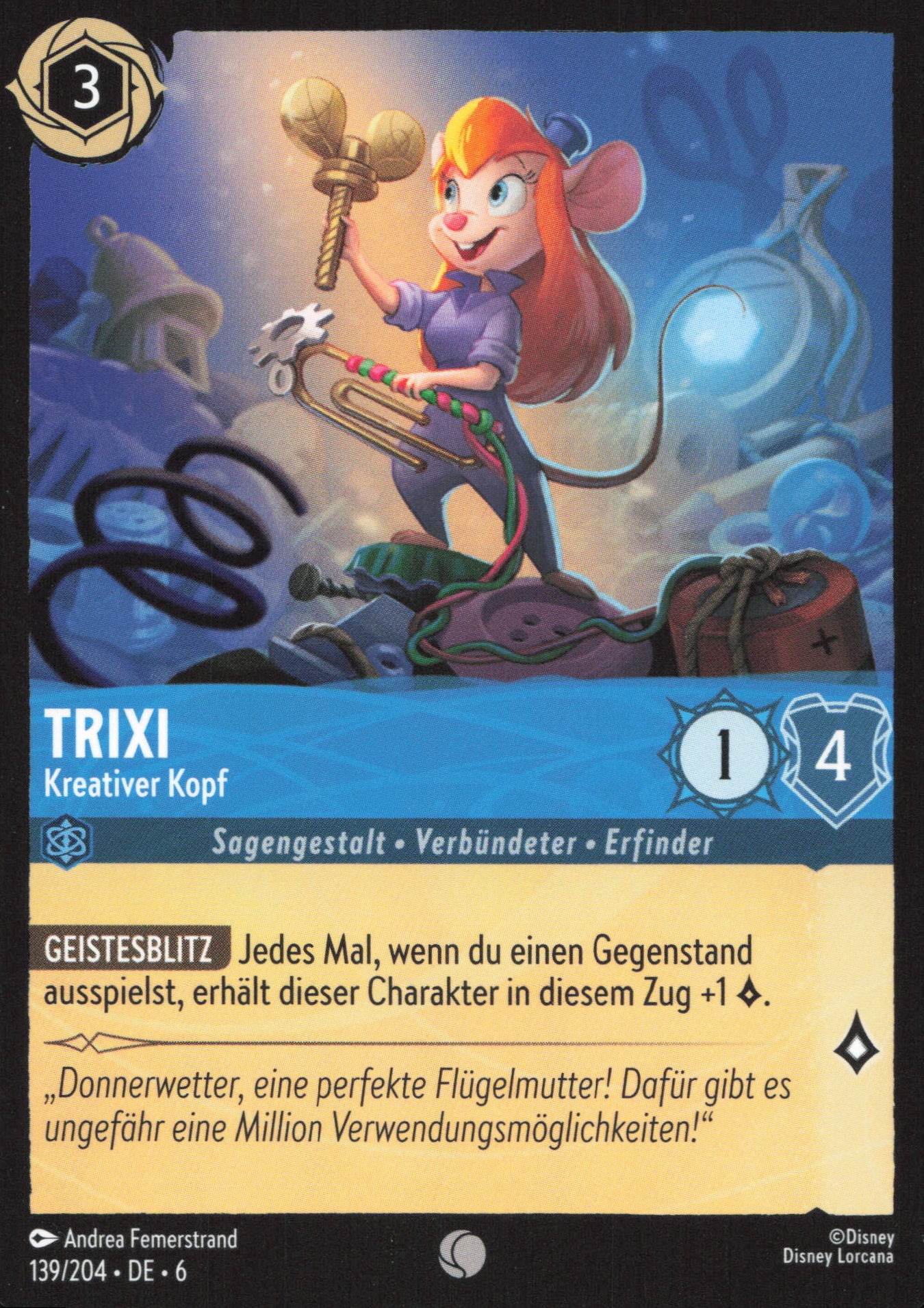 Alle Trixi Charakterkarten in Disney Lorcana