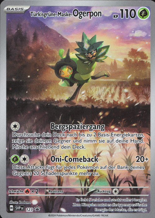 Türkisgrüne Maske Ogerpon SVP-123 Promo Deutsch