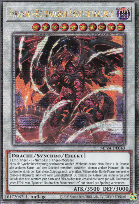 Tyrannen-Rotdrachen-Erzunterweltler MP24-DE043 Quarter Century Secret Rare Deutsch