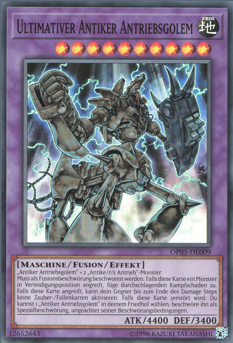 Ultimativer Antiker Antriebsgolem OP05-DE009 Super Rare