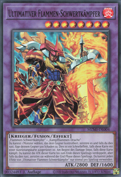 Ultimativer Flammen-Schwertkämpfer (V.1) MZMI-DE004 Super Rare Deutsch