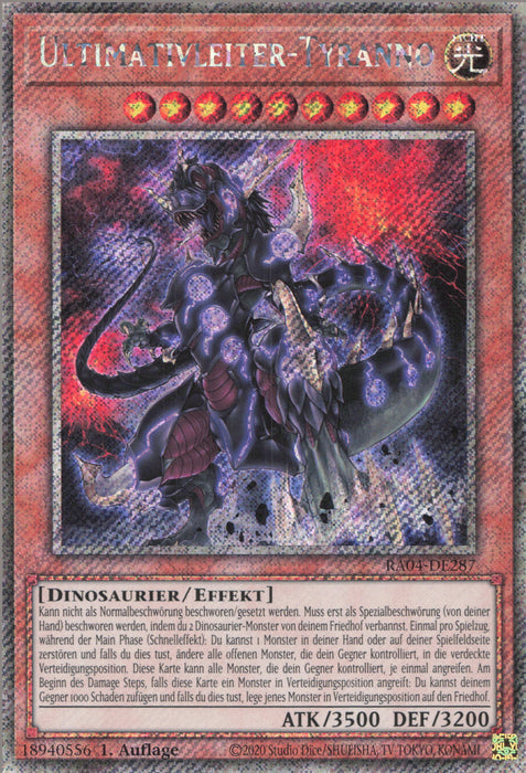 Ultimativleiter-Tyranno (V.1) RA04-DE287 Platinum Secret Rare Deutsch