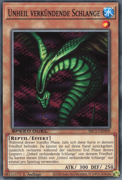 Unheil verkündende Schlange SBC1-DEH09 Common Deutsch