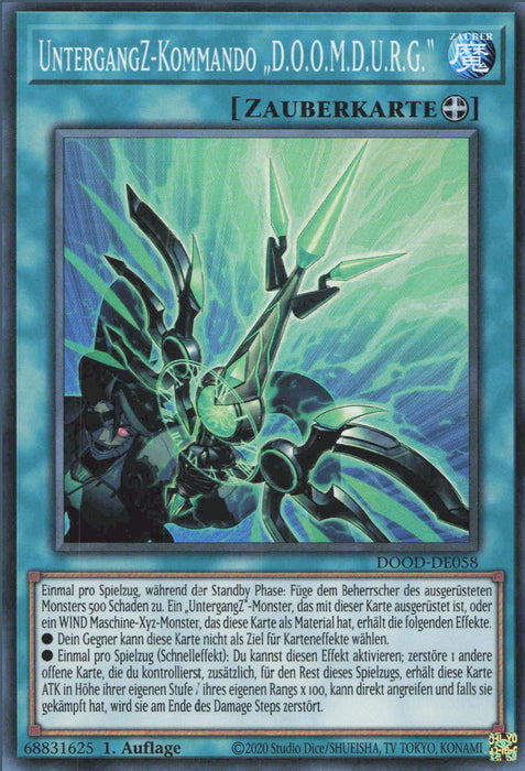 UntergangZ-Kommando „D.O.O.M.D.U.R.G.“ DOOD-DE058 Super Rare Deutsch