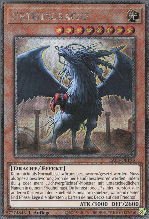 Urteilsdrache (V.1) RA03-DE196 Platinum Secret Rare Deutsch