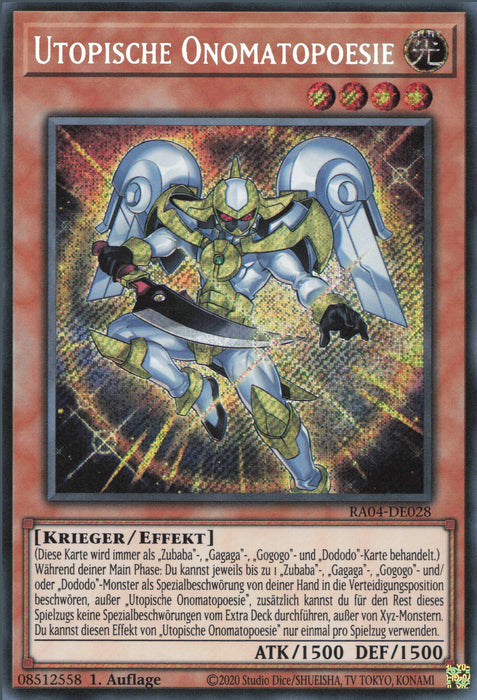 Utopische Onomatopoesie (V.3) RA04-DE028 Secret Rare Deutsch