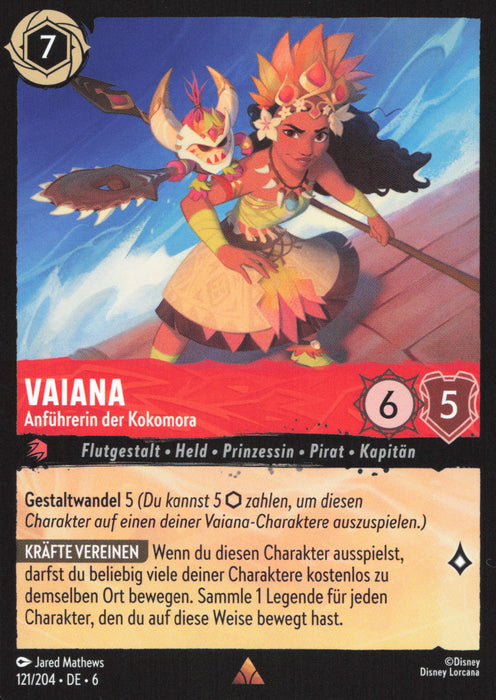 Vaiana - Anführerin der Kokomora 6AZS-121 Rare Deutsch