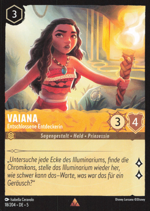 Vaiana - Entschlossene Entdeckerin 5SSK-18 Rare Deutsch