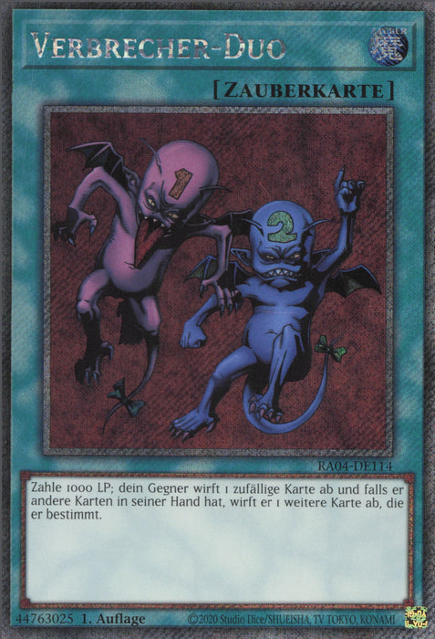 Verbrecher-Duo (V.1) RA04-DE114 Platinum Secret Rare Deutsch