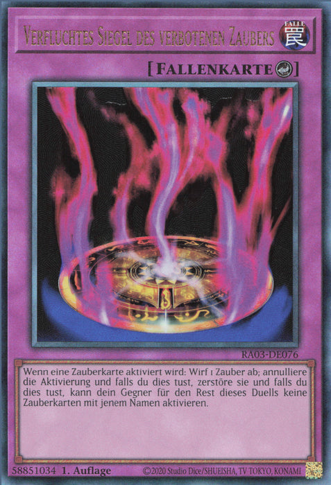 Verfluchtes Siegel des verbotenen Zaubers (V.2) RA03-DE076 Ultra Rare Deutsch