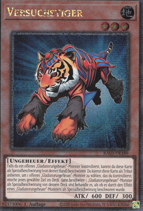 Versuchstiger (V.2) RA03-DE189 Quarter Century Secret Rare Deutsch