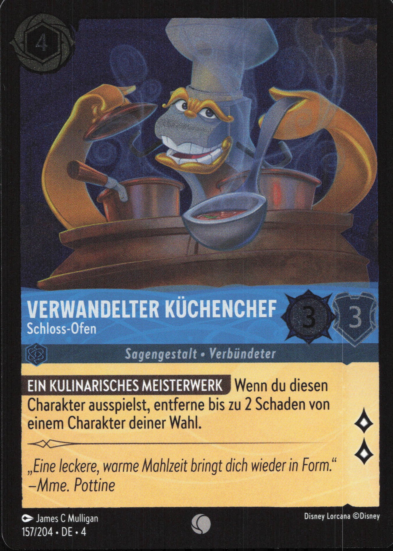 Alle Verwandelter Küchenchef Charakterkarten in Disney Lorcana