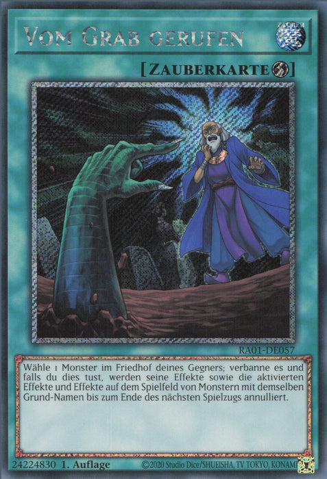 Vom Grab gerufen (V.4) RA01-DE057 Platinum Secret Rare