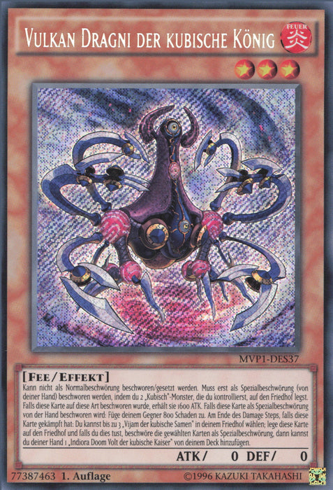 Vulkan Dragni der kubische König (V.3) MVP1-DES37 Secret Rare Deutsch