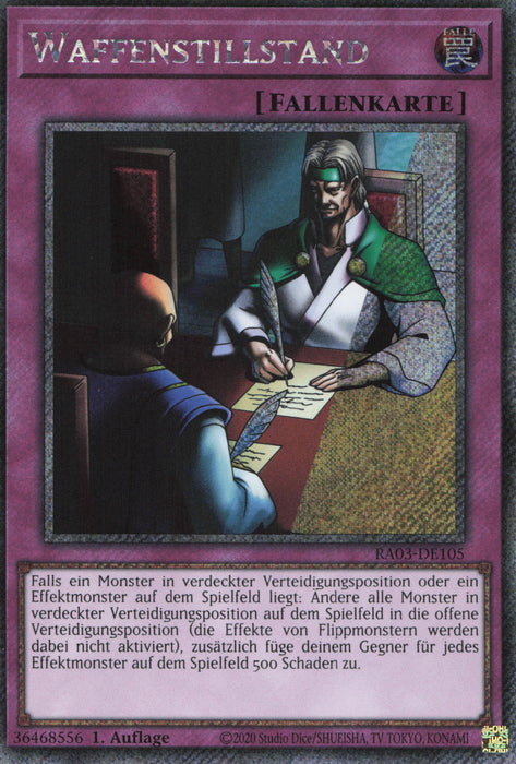 Waffenstillstand (V.1) RA03-DE105 Platinum Secret Rare Deutsch
