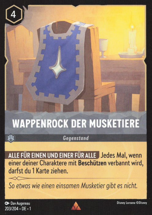 Wappenrock der Musketiere 1TFC-203 Rare Deutsch