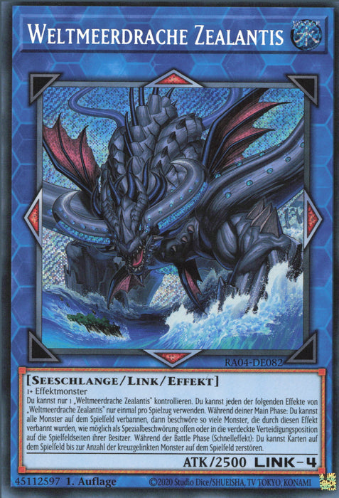 Weltmeerdrache Zealantis (V.3) RA04-DE082 Secret Rare Deutsch