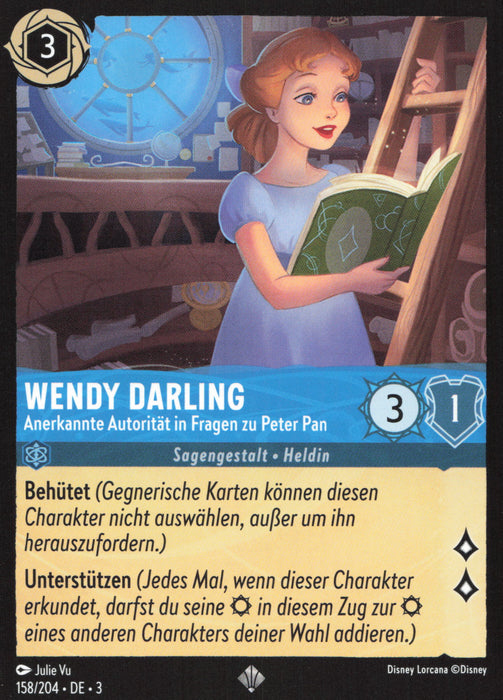 Wendy Darling - Anerkannte Autorität in Fragen zu Peter Pan 3INK-158 Super Rare Deutsch